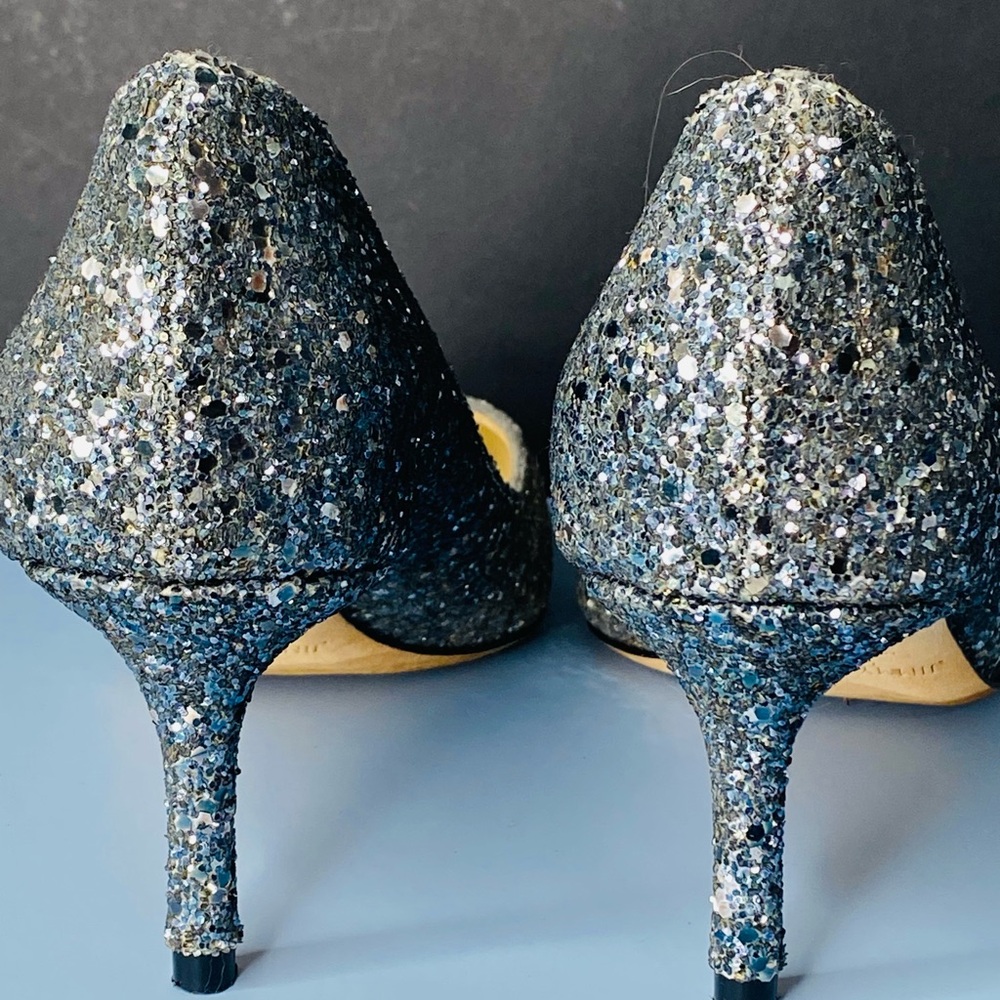 Jimmy Choo Authentic Romy 60 Gradient Ombré Silver and Blue Heels Size 38 - Picture 7 of 17